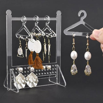Acrylic Earrings Stand Organizer With 8 Mini Hangers