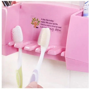 5 Toothbrush Holder Storage Box Tooth Brush Toothpaste Holder Organizer Bathroom Wall Mount