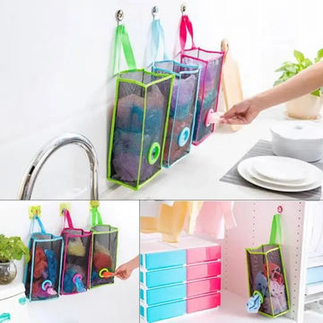 Mesh Hanging Kitchen Garbage Bag Storage..