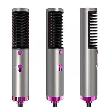 Hair Dryer Brush 3 In 1 Hair Blow Dryer Straightener Volumizer Negative Ion Styler Comb Kit