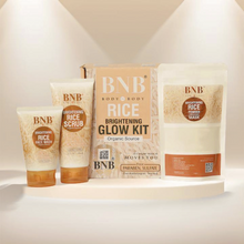 BNB - Body N Body - Rice Brightening Glow Kit Rice Face Wash Rice Face Mask Rice Scrub Set of 3 Pcs