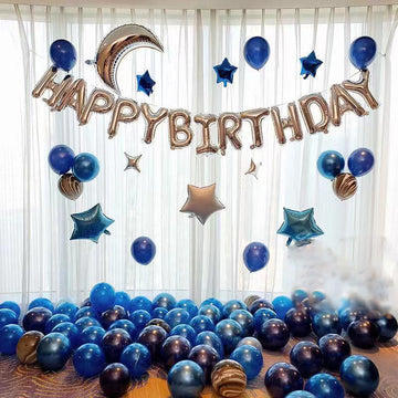 Happy Birthday Foil & Metallic Balloon Set..