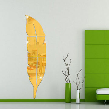 Acrylic Leaf Mirror Wall Sticker..