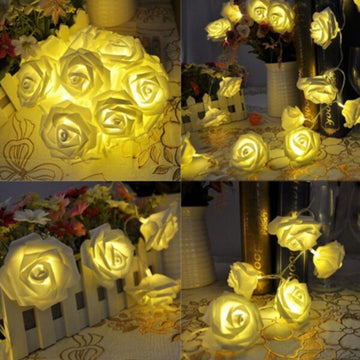 20 Rose White Fairy Decorative Lights..