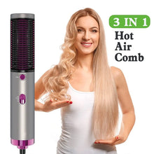 Hair Dryer Brush 3 In 1 Hair Blow Dryer Straightener Volumizer Negative Ion Styler Comb Kit