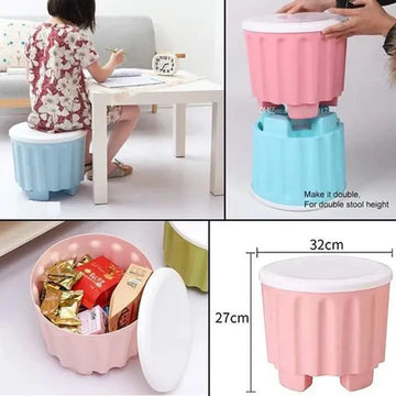 Smart Storage Stool/Drum Sitting Stool with Storage Compartment