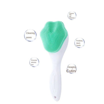 Silicone Face Scrubber Exfoliating Brush Manual Handheld Facial Cleansing