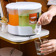 5.2L Drink dispenser with leakproof faucet 360 rotatable juice jug dispenser 3 compartment  removable beverage dispenser