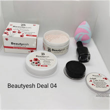 Beautyesh Fabulous Deal 4-piece Set: Loose Powder, Nail Polish, Cake Liner, And Makeup Blender..