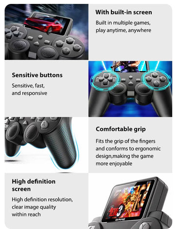 S10 Game Console with 520 Classic Games, Portable Retro Controller, Connected with HD TV Screen Support