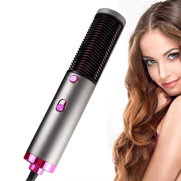 Hair Dryer Brush 3 In 1 Hair Blow Dryer Straightener Volumizer Negative Ion Styler Comb Kit