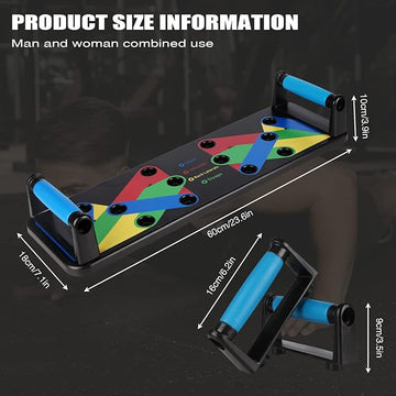 Push Up Board 9 in 1 Home Workout Equipment Multi-Functional Pushup Bar System Fitness Floor Chest Muscle Exercise Professional Equipment Burn Fat Strength Training Arm
