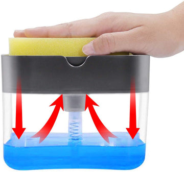 Soap Pump Sponge Caddy Black Cap