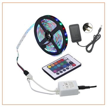 5M RGB Waterproof LED Strip Light12V Current With Remote Controller