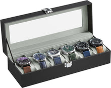 PU Leather Watch Storage Box (6 Slots)