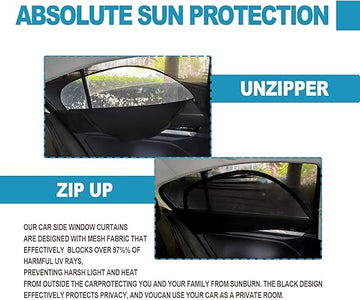 Pack of  4 Car Windows Sunshade  Cover