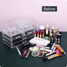 Acrylic Jewelry And Cosmetic Storage Makeup Organizer 6 Drawers Clear