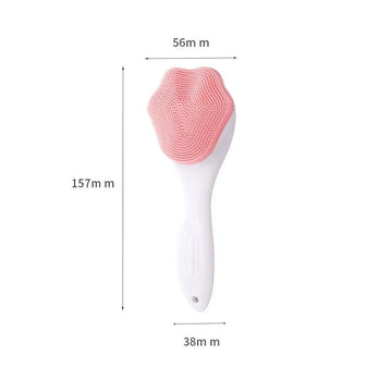 Silicone Face Scrubber Exfoliating Brush Manual Handheld Facial Cleansing