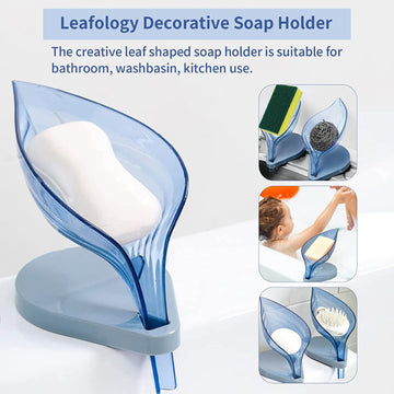 Leaf-Shaped Non-Slip Bathroom Soap Holders Creative Kitchen Soap Rack