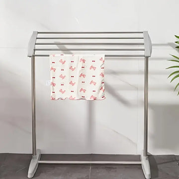 Stainless Steel Mobile Towel Stand& Hanger Pool Towel Rack - Freestanding, French Country Style for Beach, Swimming Pool, Gym & Spa Storage,