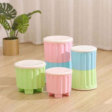 Smart Storage Stool/Drum Sitting Stool with Storage Compartment