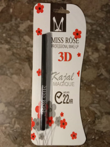 Pack of 3 - Miss Rose Kajal Pencil Deep Black Water Proof Last Upto 22 Hour..