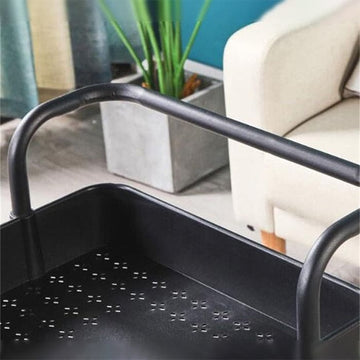 Metal Frame Anti Rust 3-Tier Trolley Cart with Wheels