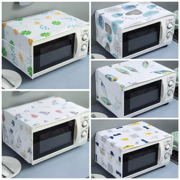 Oven Cover Kitchen Microwave Cover Waterproof Oil Dust Double Pockets Microwave Oven Cover