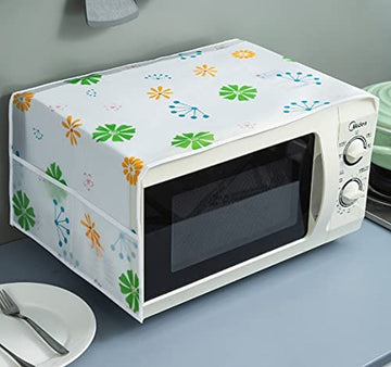 Oven Cover Kitchen Microwave Cover Waterproof Oil Dust Double Pockets Microwave Oven Cover