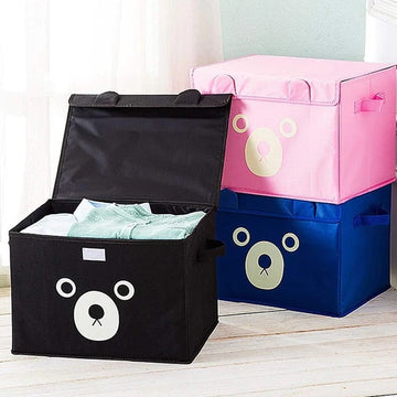 1 Pc Panda Design Folding Storage Bins Quilt Basket Kid Toys Organizer Storage Boxes Cabinet Wardrobe Storage Bag (random Color)..