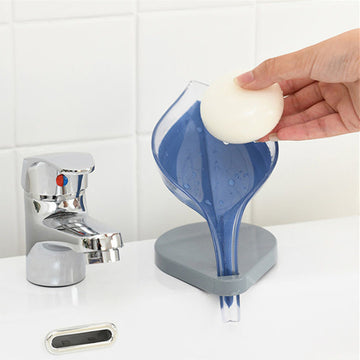 Leaf-Shaped Non-Slip Bathroom Soap Holders Creative Kitchen Soap Rack