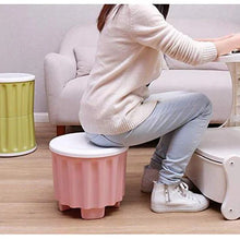 Smart Storage Stool/Drum Sitting Stool with Storage Compartment