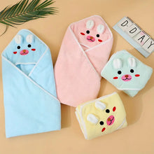 Kids Cute & Soft  Hooded Bathrobe with Cute 3D Animal Design, Button-Up Collar, and Thick Polyester - Machine Washable, Perfect for Fall/Winter