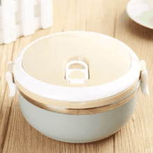 Round Shape Vacuum Lunch Dinner Tiffin Box for School Office with Inner Stainless Steel Material, Durable Sandwich Box, Single Layer Lunch Box