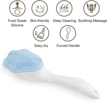 Silicone Face Scrubber Exfoliating Brush Manual Handheld Facial Cleansing