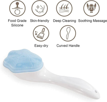 Silicone Face Scrubber Exfoliating Brush Manual Handheld Facial Cleansing