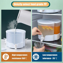 5.2L Drink dispenser with leakproof faucet 360 rotatable juice jug dispenser 3 compartment  removable beverage dispenser