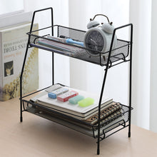 2 Layer Multi-Purpose Mini Portable Iron Organizer Shelf...