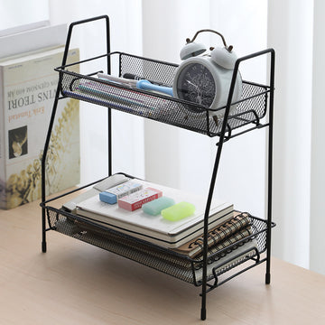 2 Layer Multi-Purpose Mini Portable Iron Organizer Shelf...