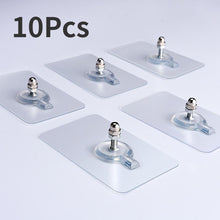 10pcs Strong Self Adhesive Punch Free Wall Hooks Nail Mounting Rack Screw Rod Seamless Screw Stickers Hang Kits