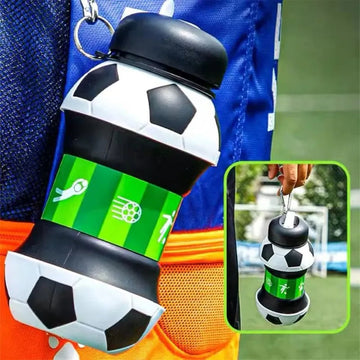 Foldable Football Sports Water Bottle