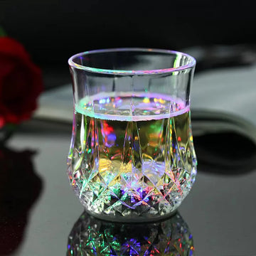 Led Glowing Mug Glass Water Liquid Inductive Rainbow Color