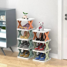 High Quality Foldable X Shape Plastic Shoe Rack