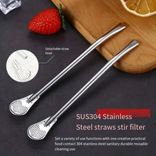 Steel Filter Spoon Straw