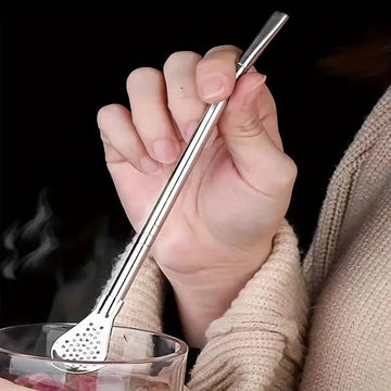 Steel Filter Spoon Straw