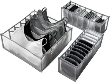 Under Garments Organizer Set – 3 Pcs (grey)..