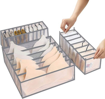 Under Garments Organizer Set – 3 Pcs (grey)..