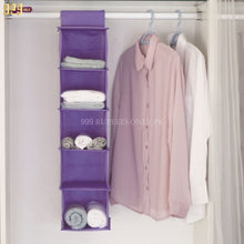 5 Shelf Clothes Hanging Organizers Pant Organizer Wardrobe Section Storage Closet Organizer (random Color)..