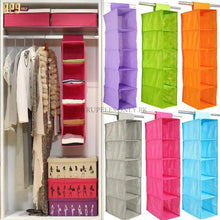 5 Shelf Clothes Hanging Organizers Pant Organizer Wardrobe Section Storage Closet Organizer (random Color)..
