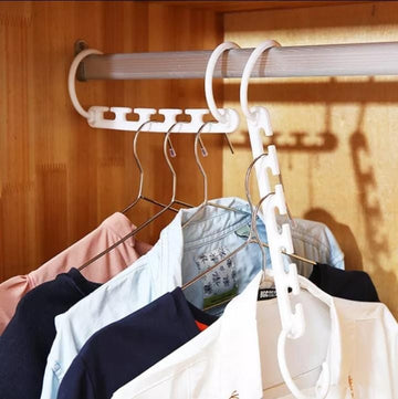 Multifunctional 5hole Hanger Closet Clothes Organizer Space Saving Multi Cascading Storage Plastic Hangers For Organization Rack 999Only